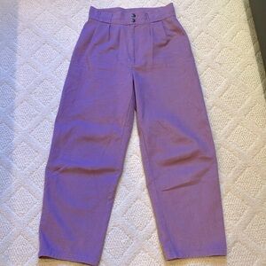 Lucy & Yack Addison High Rise Organic Cotton Tapered Pants Ash Purple